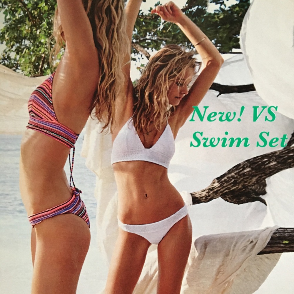 😍👙VS The Smocked Babe Triangle/Cheeky Swim Set